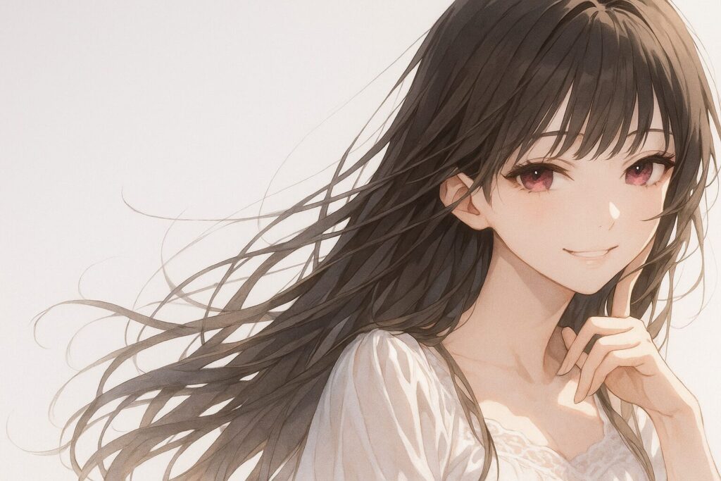 Japanese kawaii girl illustration